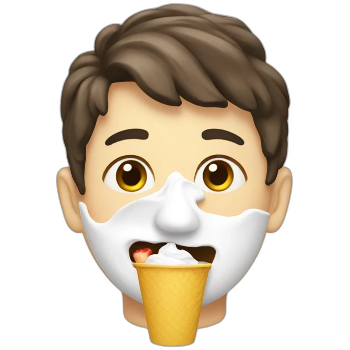 Yogurt eating snacks emoji