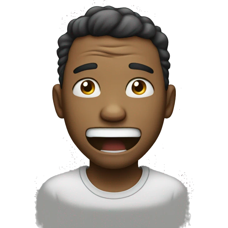 a man cry to laugh but still emotional emoji