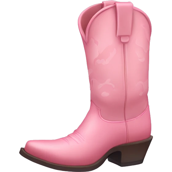 light pink cow boy boots emoji