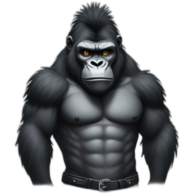 Cool punk looking gorilla emoji