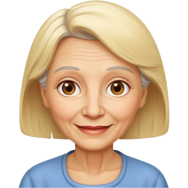 blonde elderly woman emoji