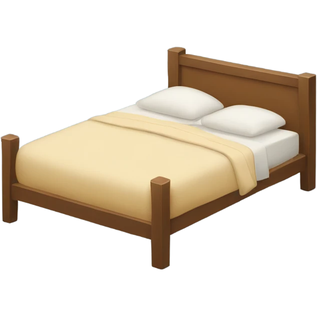 A sleepy comfortable bed big enough for two people emoji