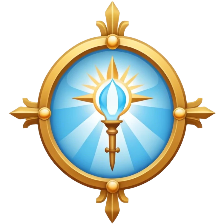 Apostle's emblem with a touch of light blue holy emoji
