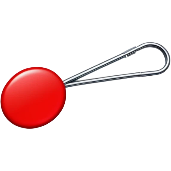 a bright red hairpin hair clip emoji