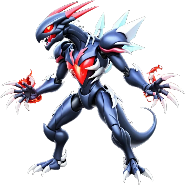 Venom-Cyberbug-Genesect-Zekrom-Darkrai-Scizor-fusion, full body emoji