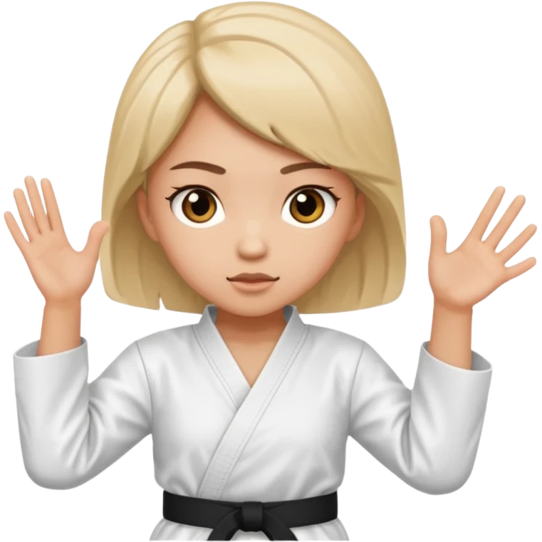 A girl in karate dress emoji