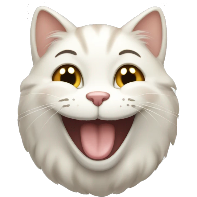 a cute creamy cat smiling emoji