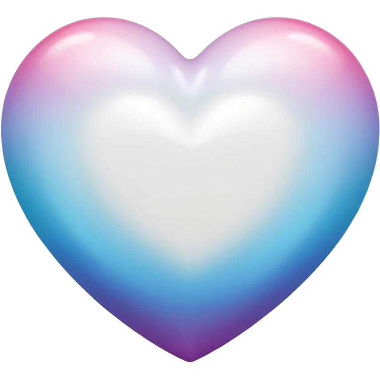 white heart with a gradient effect emoji