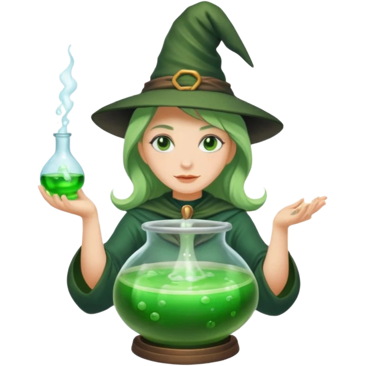 green witch cooking potion emoji