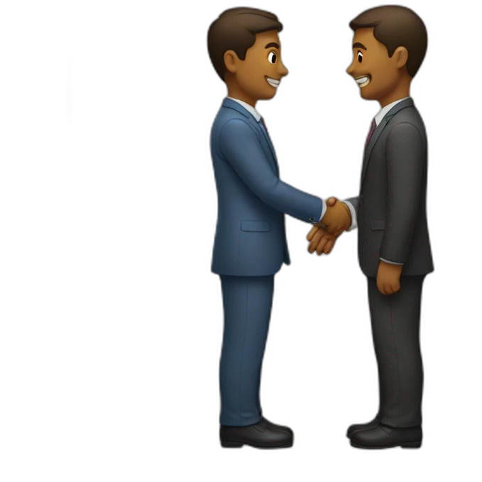 two persons shake hands emoji