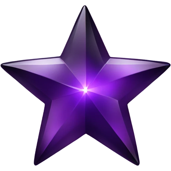 shiny black purple four-point star diamond rounded emoji