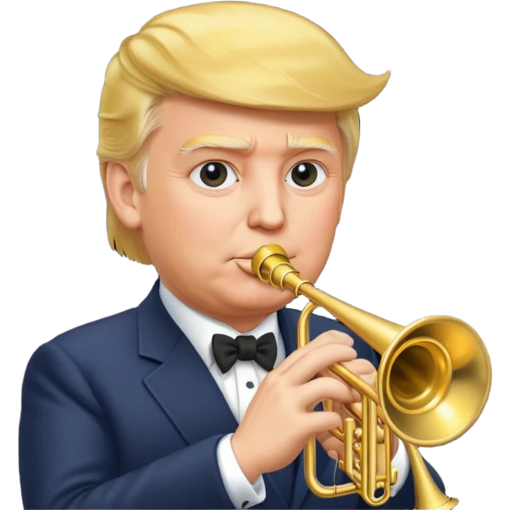 Trump with trumpet  emoji