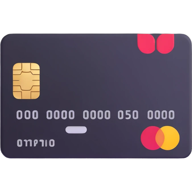 icon of a credit card with contactless symbol emoji