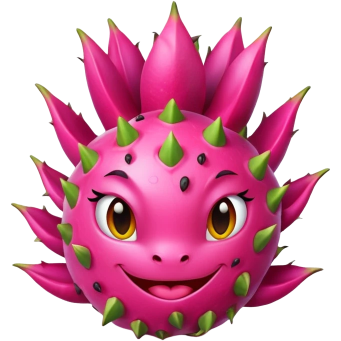 dragon fruit, clean and polished look emoji