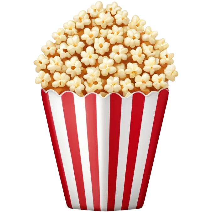 sweet popcorn in a red and white vertically striped package, candy popcorn emoji