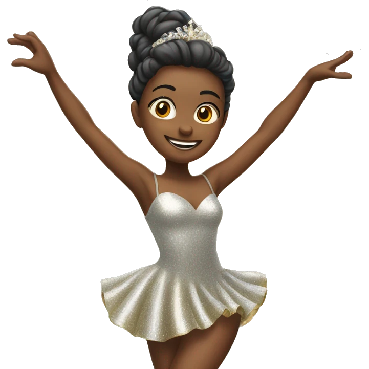dancing girl with shiny dress emoji