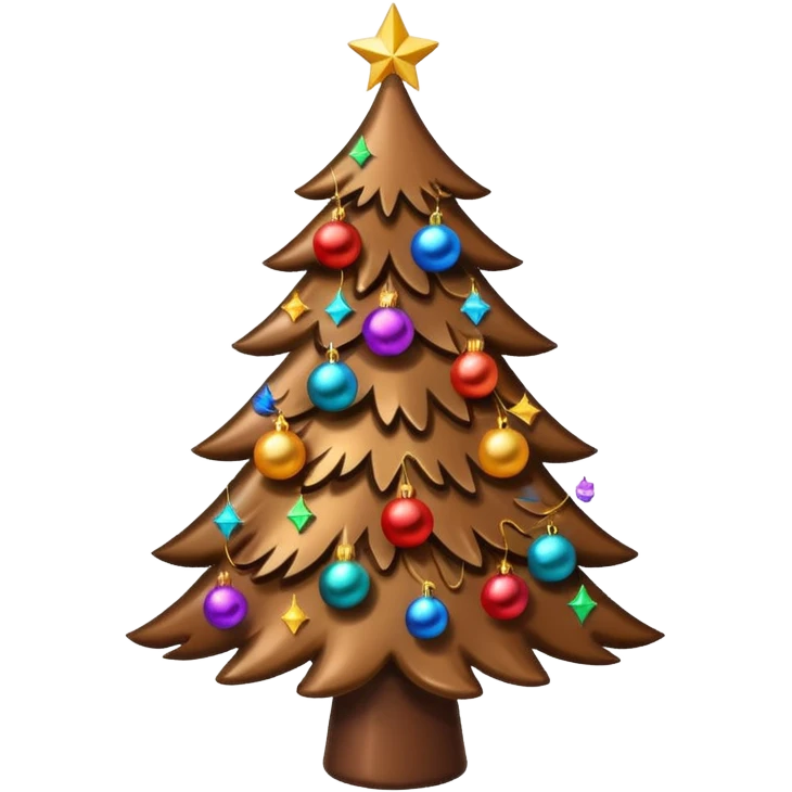 brown christmas tree emoji