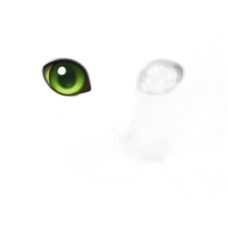 british shorthair cat with green eyes emoji