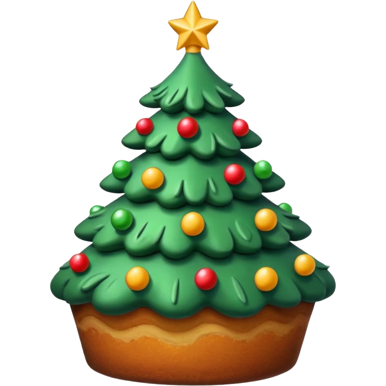 cake that looks like christmas tree emoji