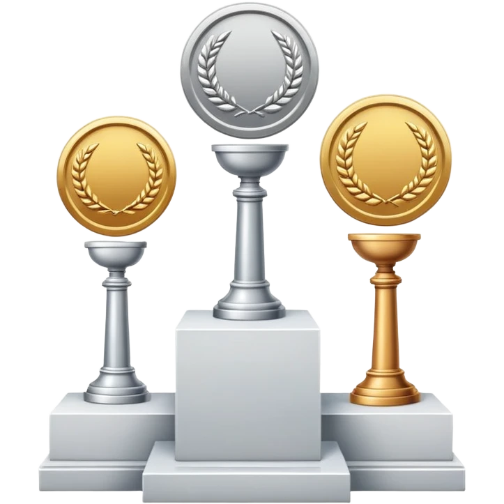 Пьдестал с 1,2,3 местом emoji