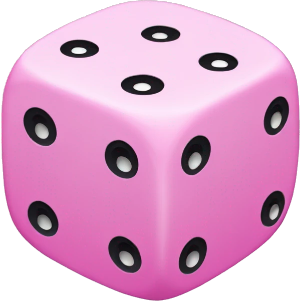 Pink dice emoji