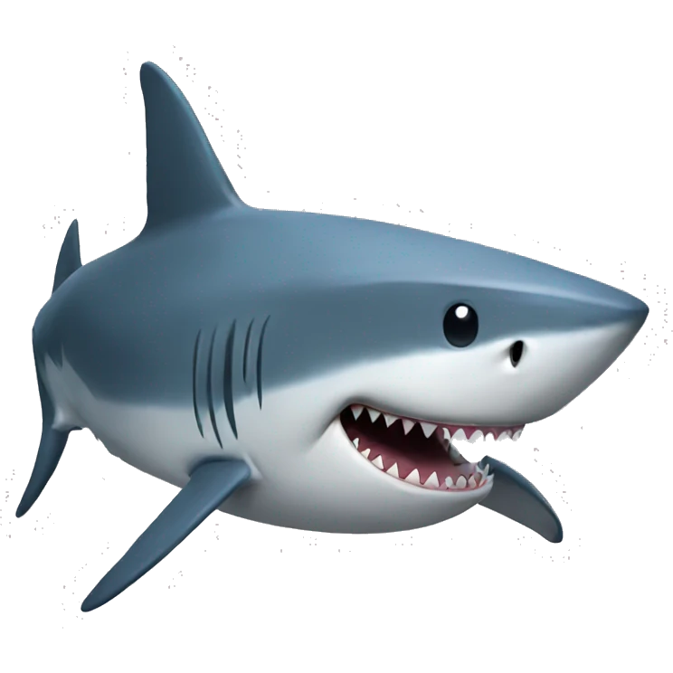 Shark with ha emoji