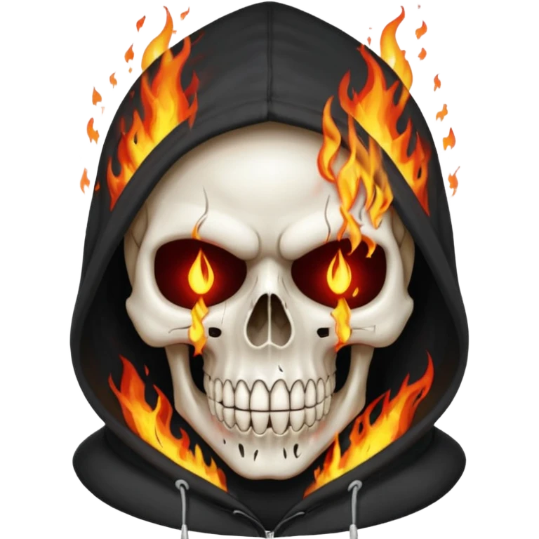Bro I wanna skull with hoodie on the hoodie has to be on fire and I want matrix blood with the codes and weird numbers spilling out eyes and mouth almost give him a diamond grill emoji