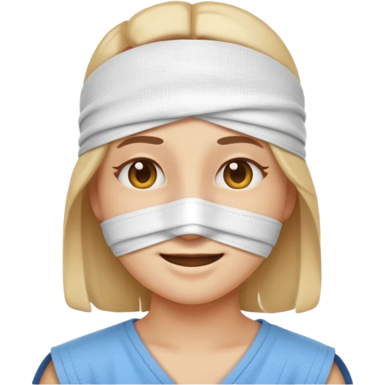 Emoji puts a bandage on his eyes emoji