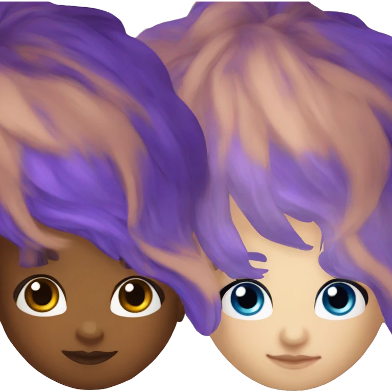 Roblox,blaue Augen ,lila Haare,große Augen  emoji