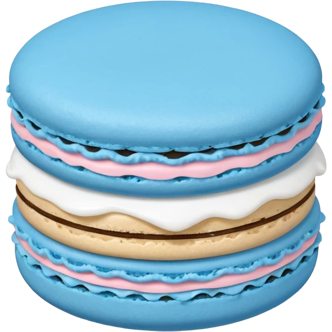 blue macaron with white frosting  emoji