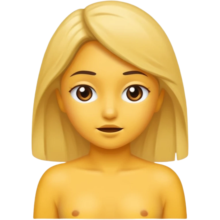 Eine mädchen nackt zeigt ihre untere Teil emoji