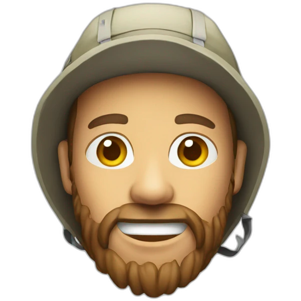 a whit hiker emoji