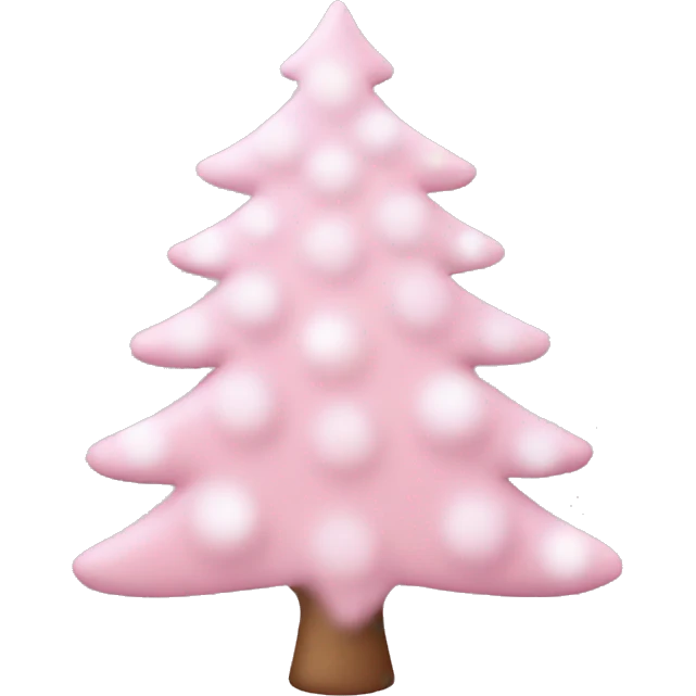 pastel pink christmas tree emoji