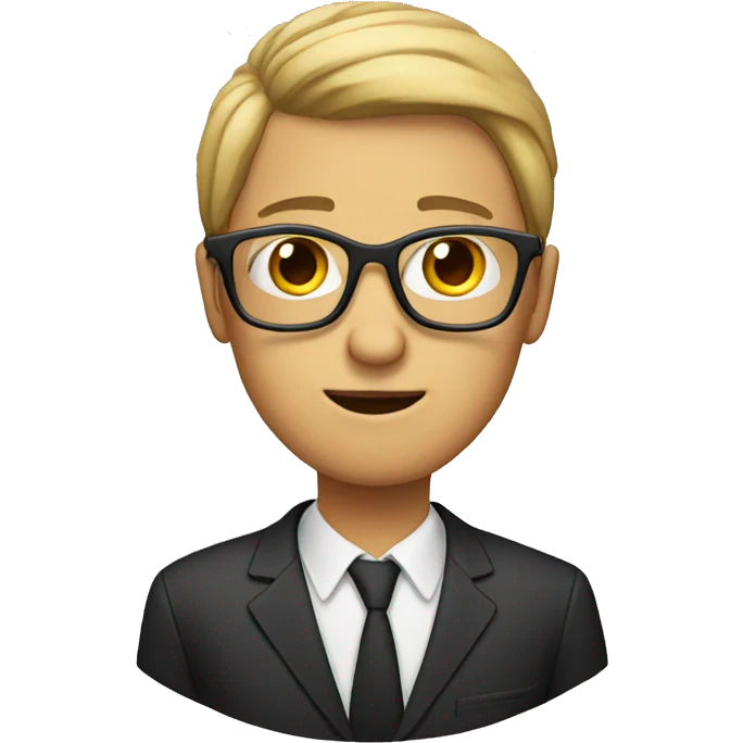 Human with glasses  emoji