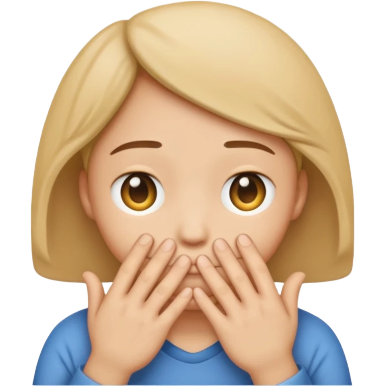 Je veux un emoji qui soit timide et qui cache ses parties intimes avec ses mains non emoji rond classique  emoji
