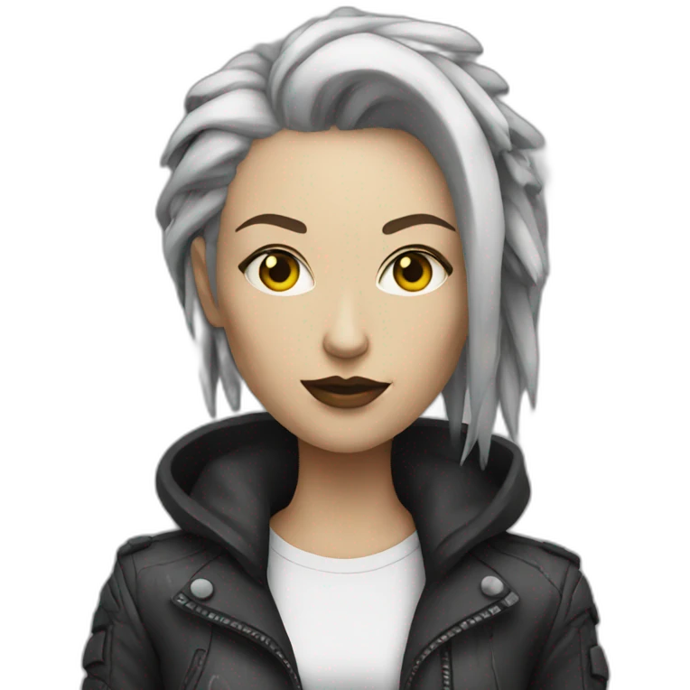 cyberpunk white woman emoji
