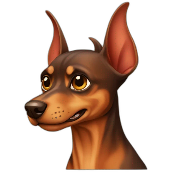 pinscher as a dragon emoji