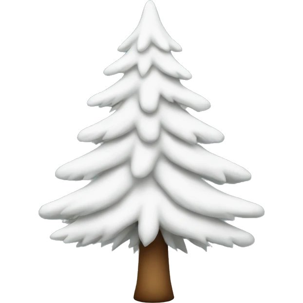  actual white fir christmas tree isolated.  emoji