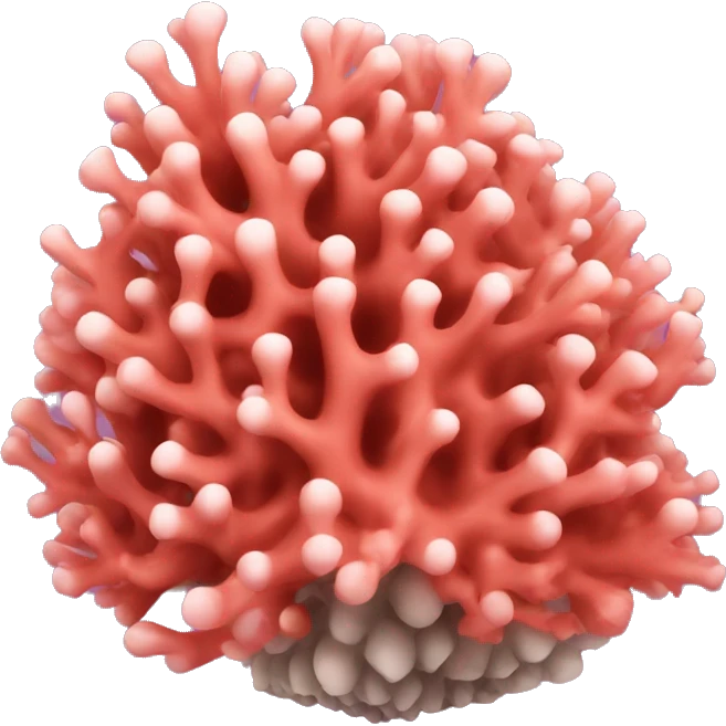 One beautiful coral emoji