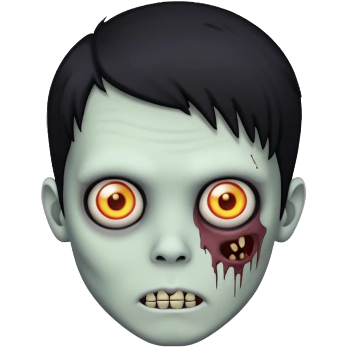 zombie boy emo with black hair  emoji