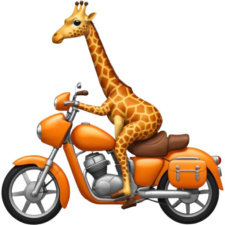 giraffe riding a motorbike emoji