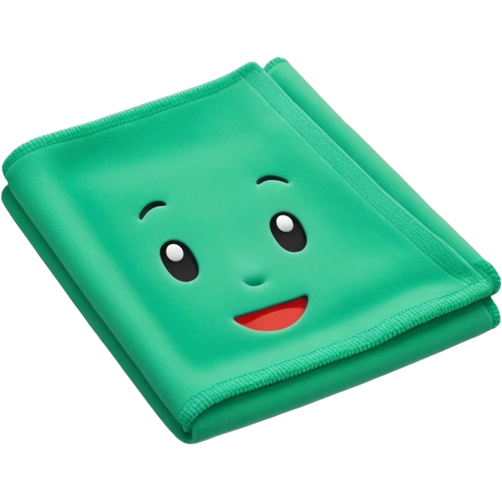 green microfiber cloth cleaner emoji