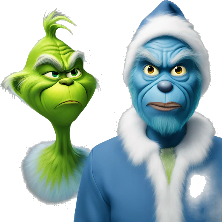 The grinch in blue  emoji