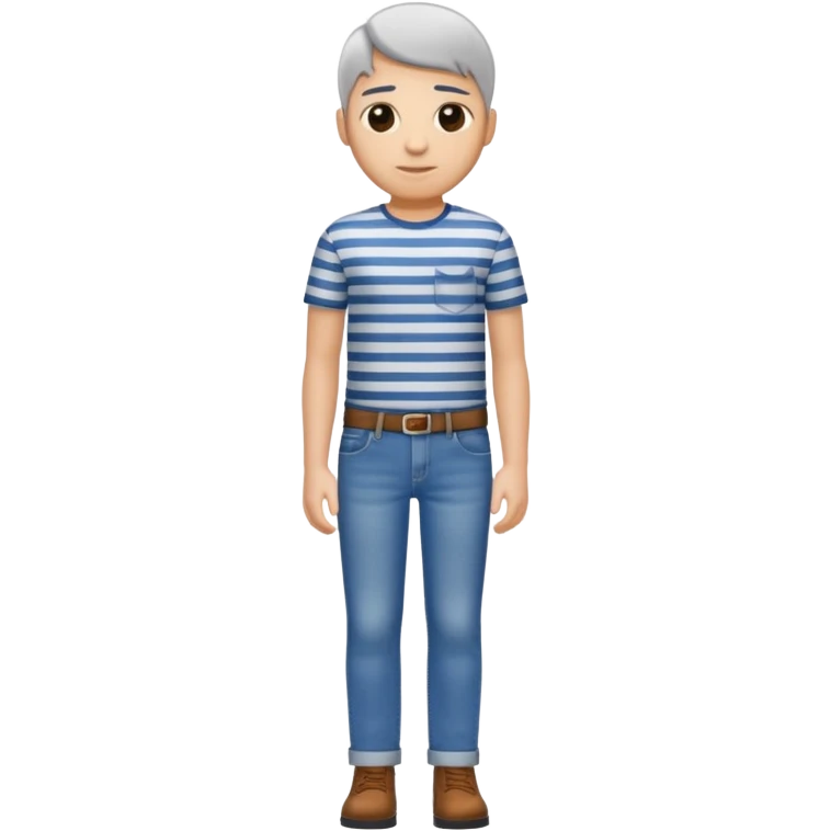 casual striped shirt look emoji