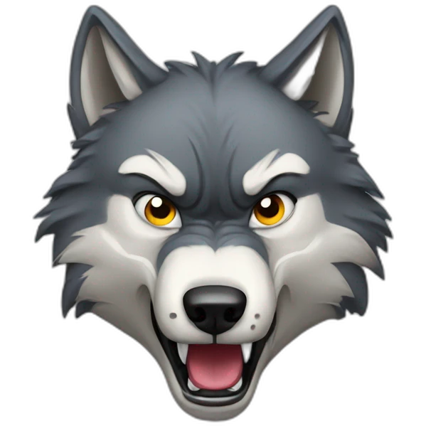 wolf angry emoji