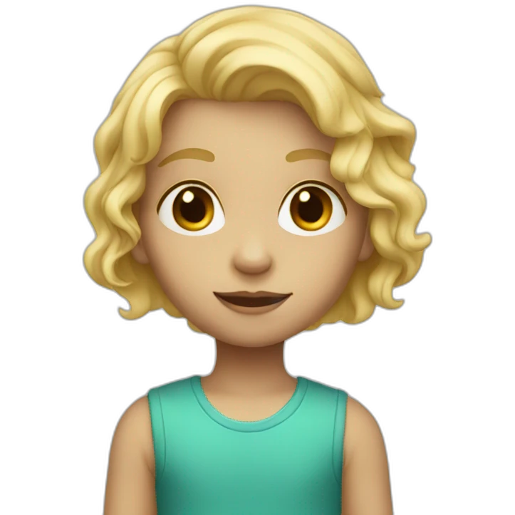 Blonde Coloured Kid emoji
