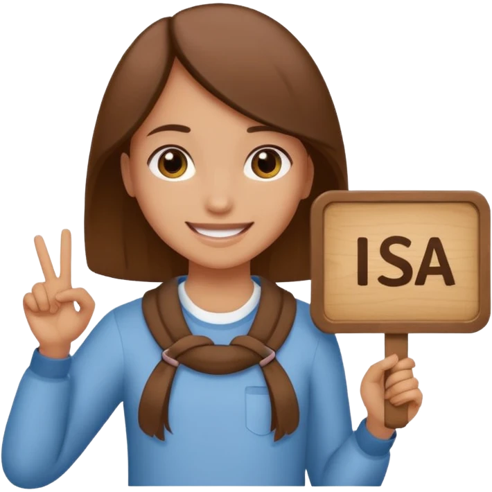 Worlds ugliest girl holding a sign saying my name is isa emoji