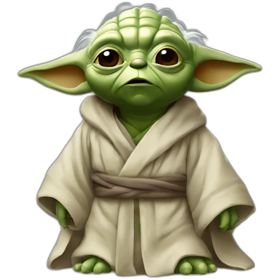 Yoda mange de la droge emoji