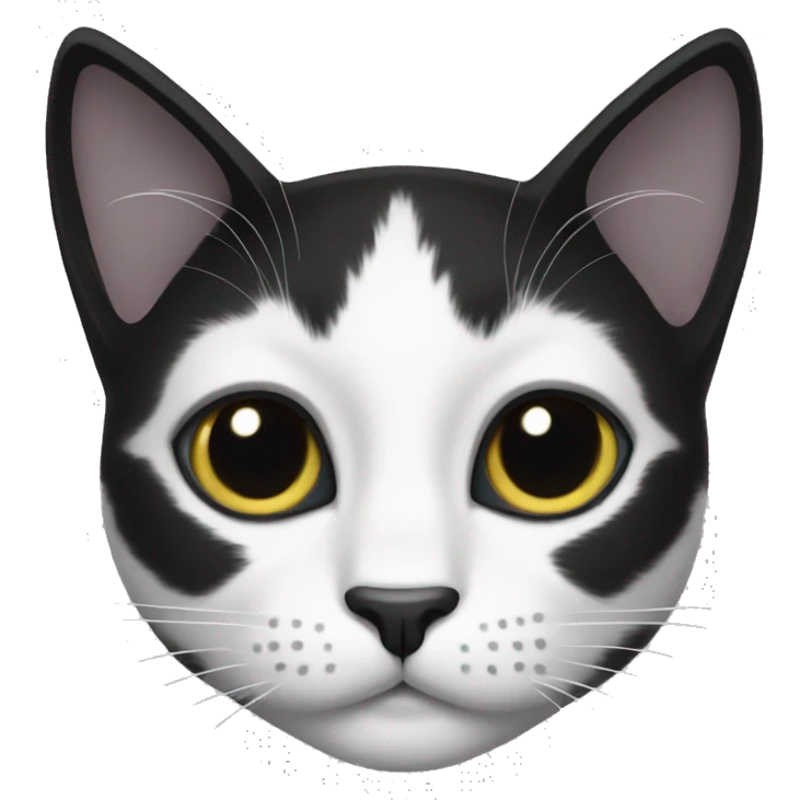 Black and white cat emoji