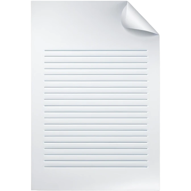 Sheet of paper with text emoji